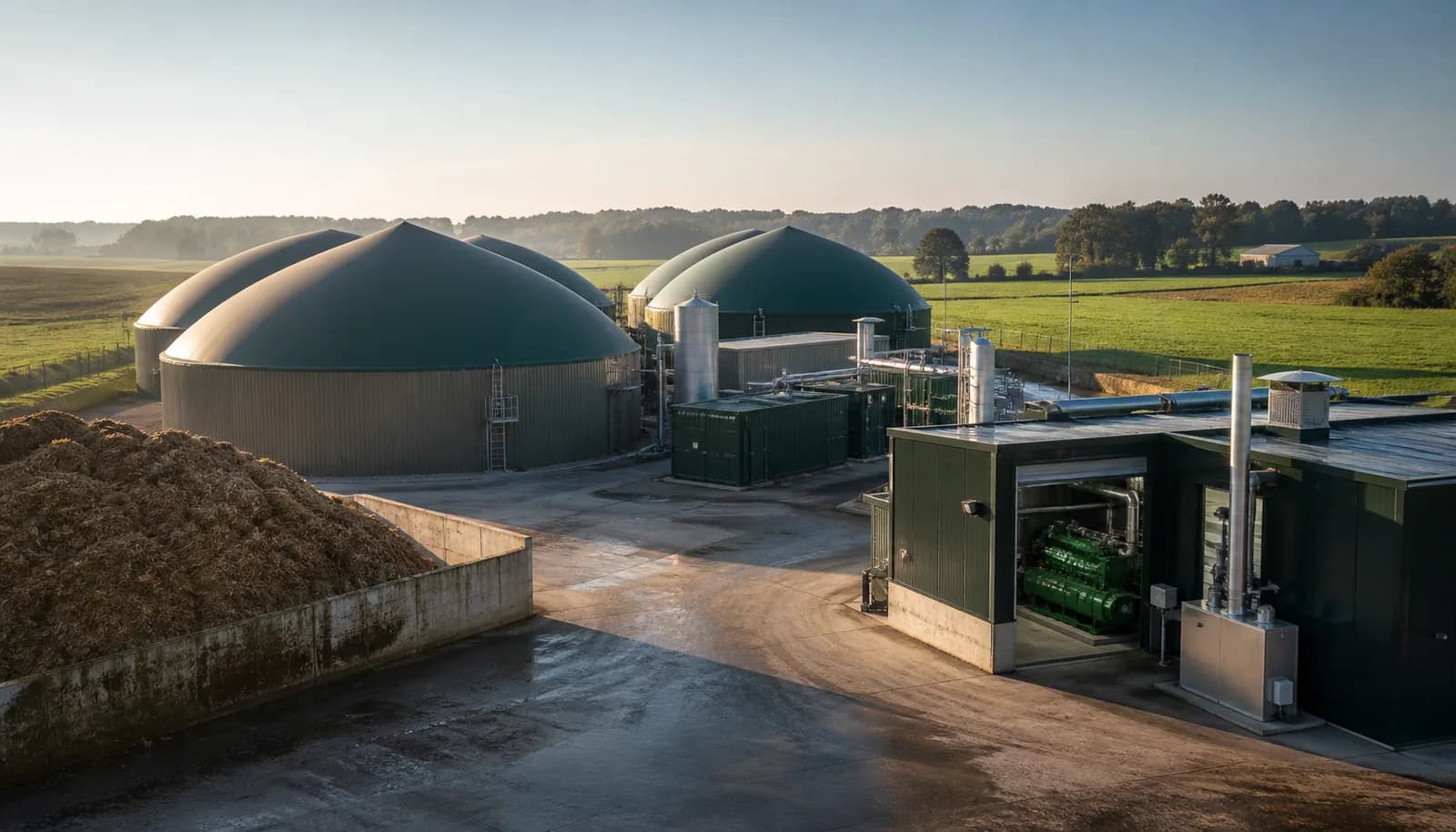 Usina agrícola com biodigestores e geração de energia a biogás